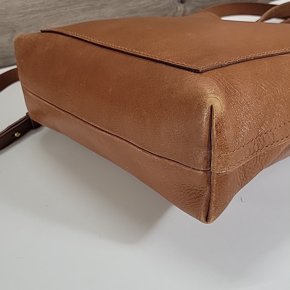 Madewell Transport Cognac Leather Tote Bag - Picture 8 of 13